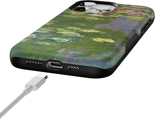 Vista 699 de Casely Funda para iPhone 15 Pro Jardín Secreto Flores mixtas Funda atrevida Compatible con MagSafe y botón de acción Jardín Secreto Floral
