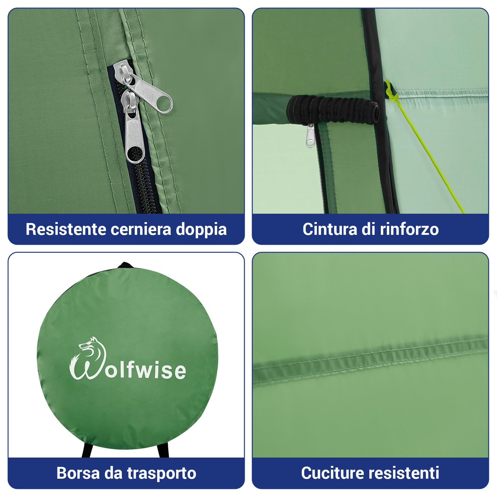 WolfWise Tenda Istantanea Pop-Up Privato Portabile per Campeggio Spiaggia Bagno Spogliatoio Doccia Riparo
