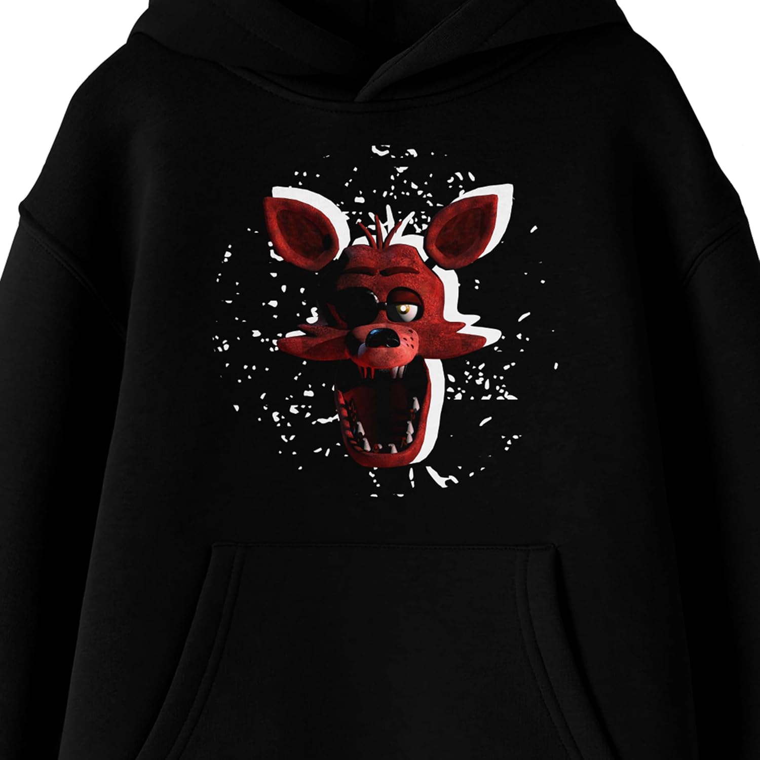 Bioworld Five Nights At Freddy's Foxy And Foxy Silhouette Youth Black Graphic Hoodie