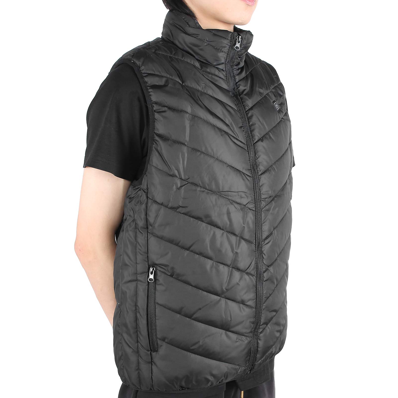 Electric Heating Vest, Heated Coat, High Collar for Adult Winter Wearing Keep Warm Elderly(XL)-image-6