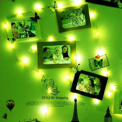 Miniatura 6 de Luces de botella de vino verde con corcho, 20 luces LED de alambre de cobre plateado, funciona con pilas, luces de hadas verdes estrelladas para