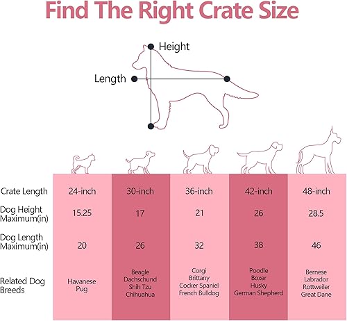 Miniatura 3 de Jaulas extra grandes de 48 pulgadas para perros medianos, plegables de doble puerta, XXL, para perros grandes, para interiores y exteriores, jaulas
