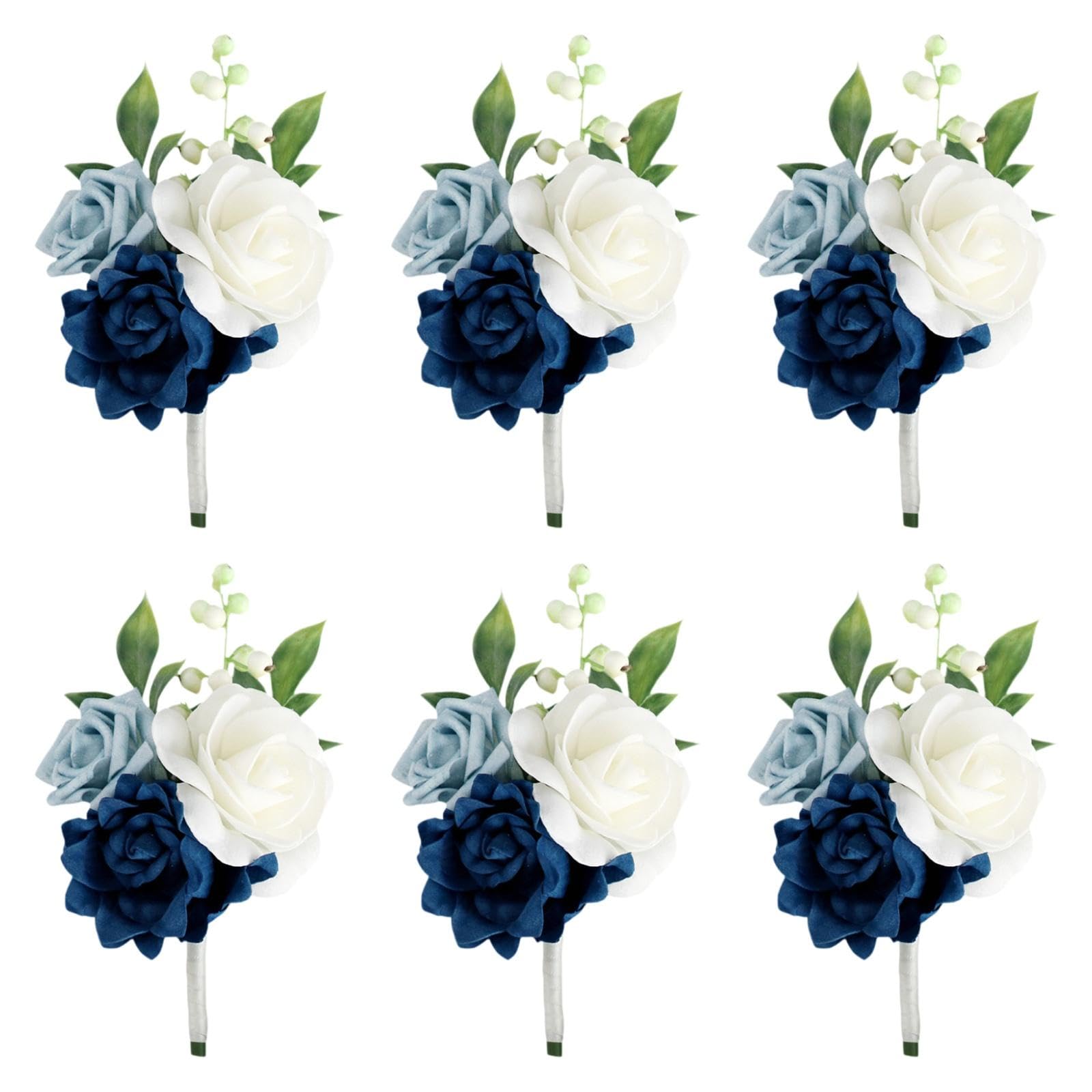 Boutonnières de mariage décoration costume lot de 6 corsages