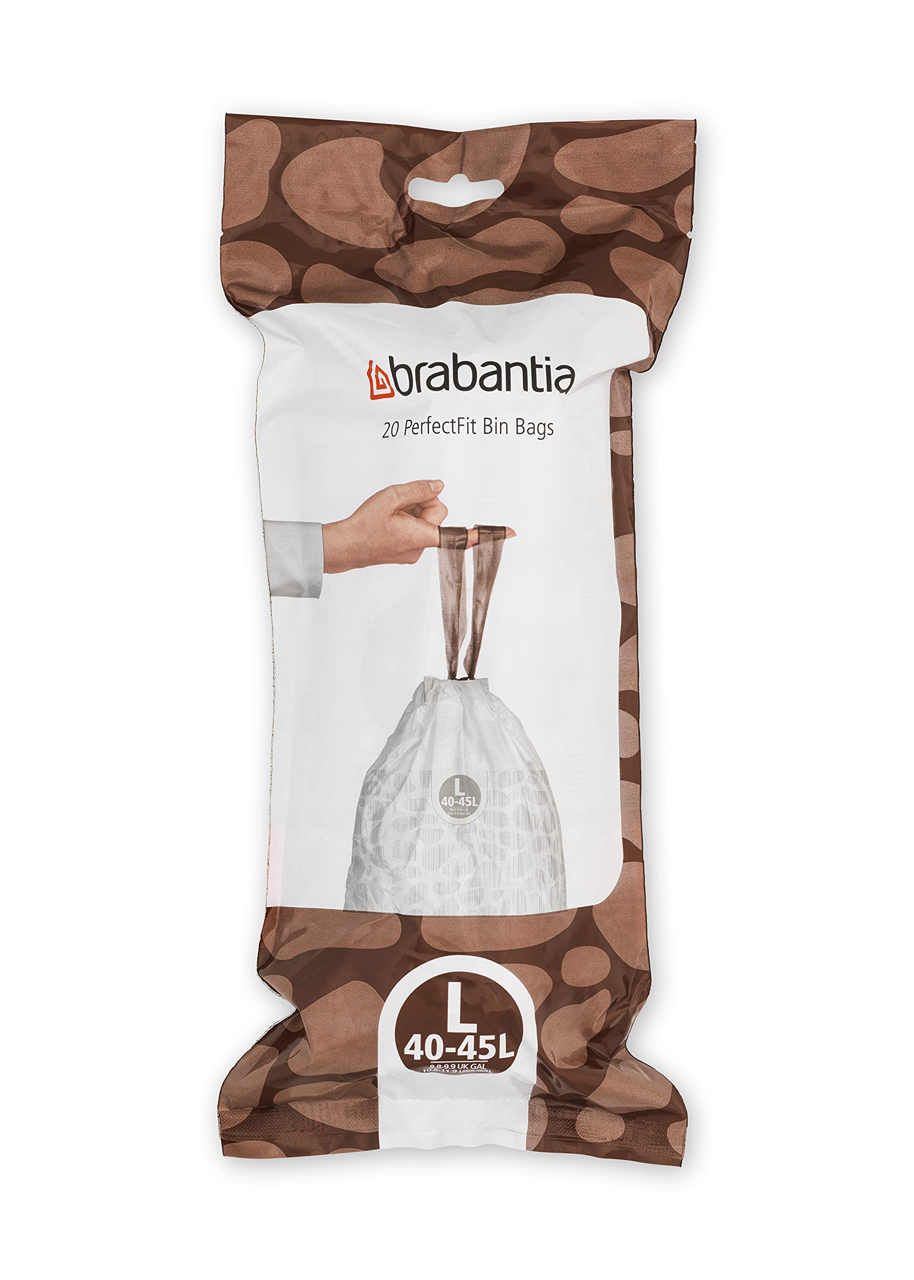 Brabantia PerfectFit Müllbeutel, Code l (40-45 l), 6 x 20 Stück