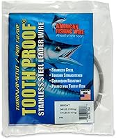 Vista 52 de AFW Alambre Líder Duro de Una Hebra de Acero Inoxidable a Prueba de Dientes - Brillante y Camuflaje para Tiburón, Barracuda, Caballa Real, Wahoo