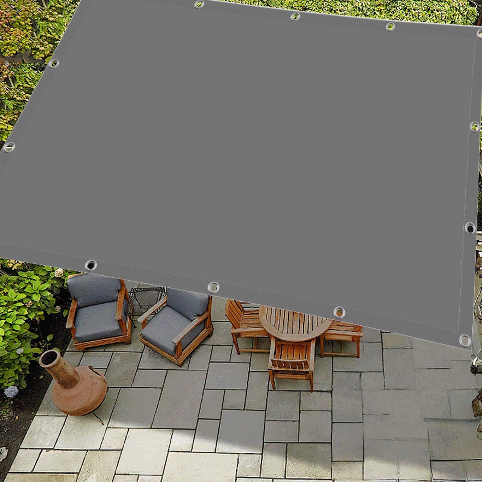 Voile d'ombrage contre la chaleur et la pluie grande toile de terrasse 6x10m