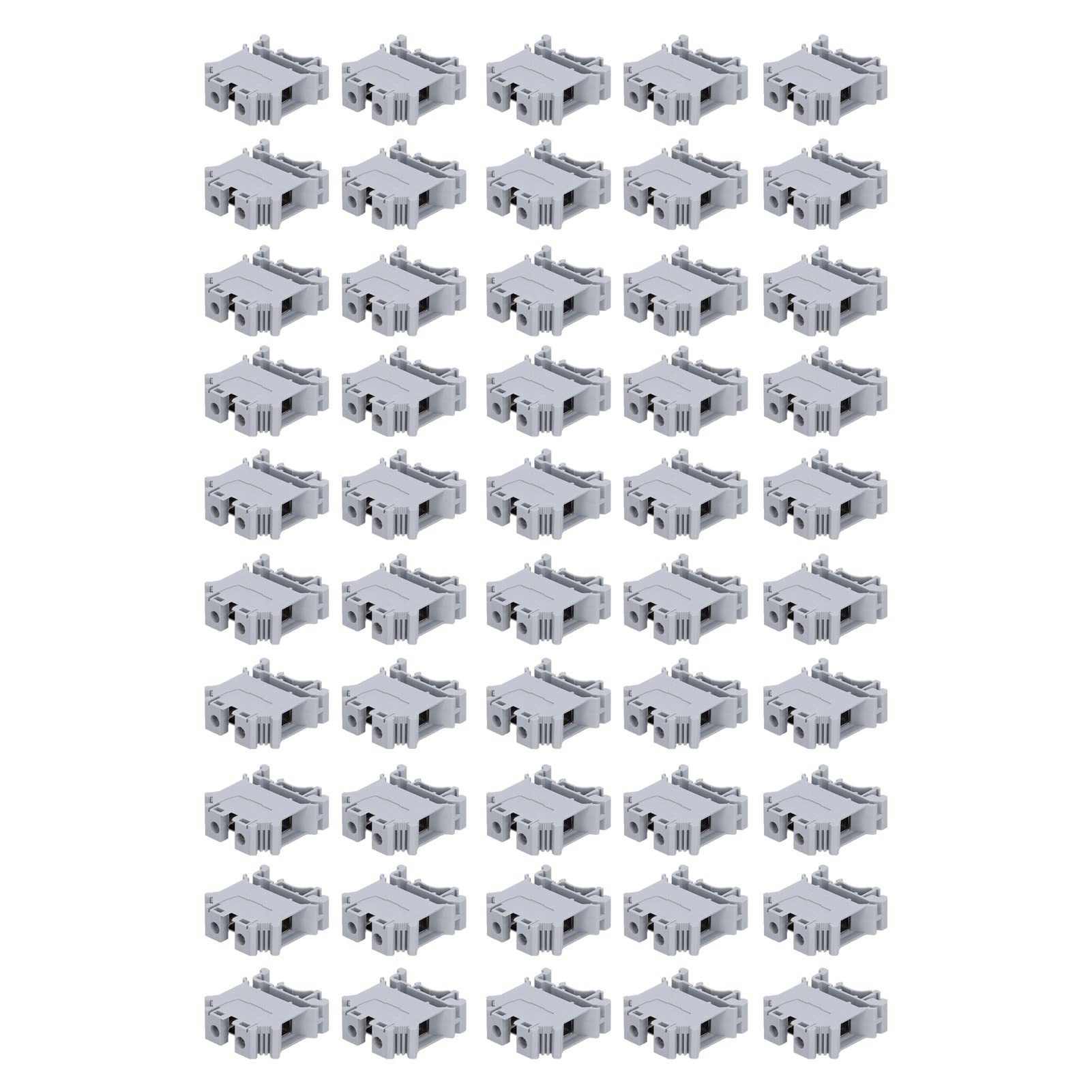 50pcs DIN Rail Terminal Blocks Kit Professional Copper Combination Terminals 25mm² 800V UK 25N