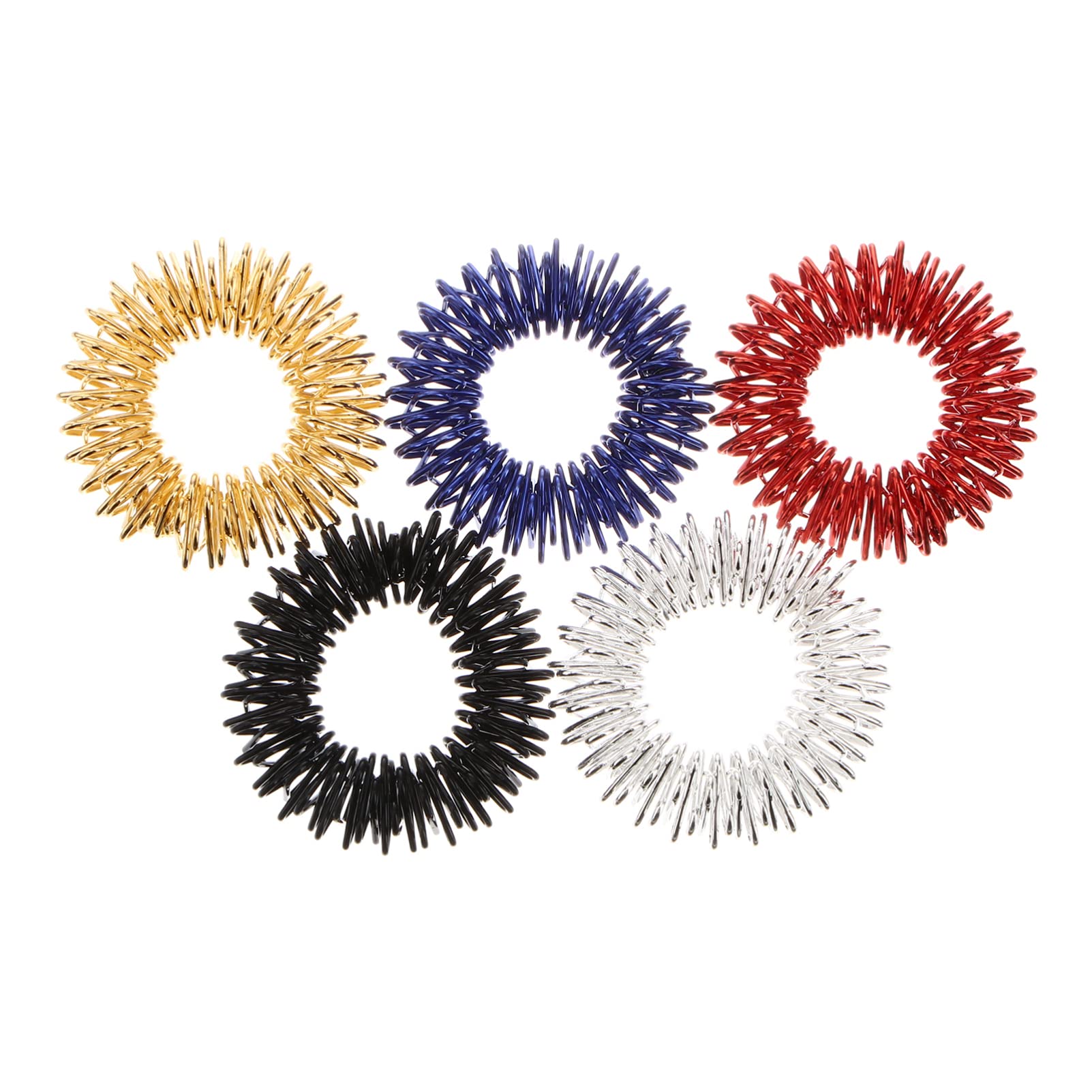 FOMIYES 5pcs Pressure Rings Fidget Toys Accupressure Kids Rings Fidget Ring Classroom Prize Reward Rings for Kids Spiky Sensory Ring Finger Massager Roller + Homegrown Hand Child