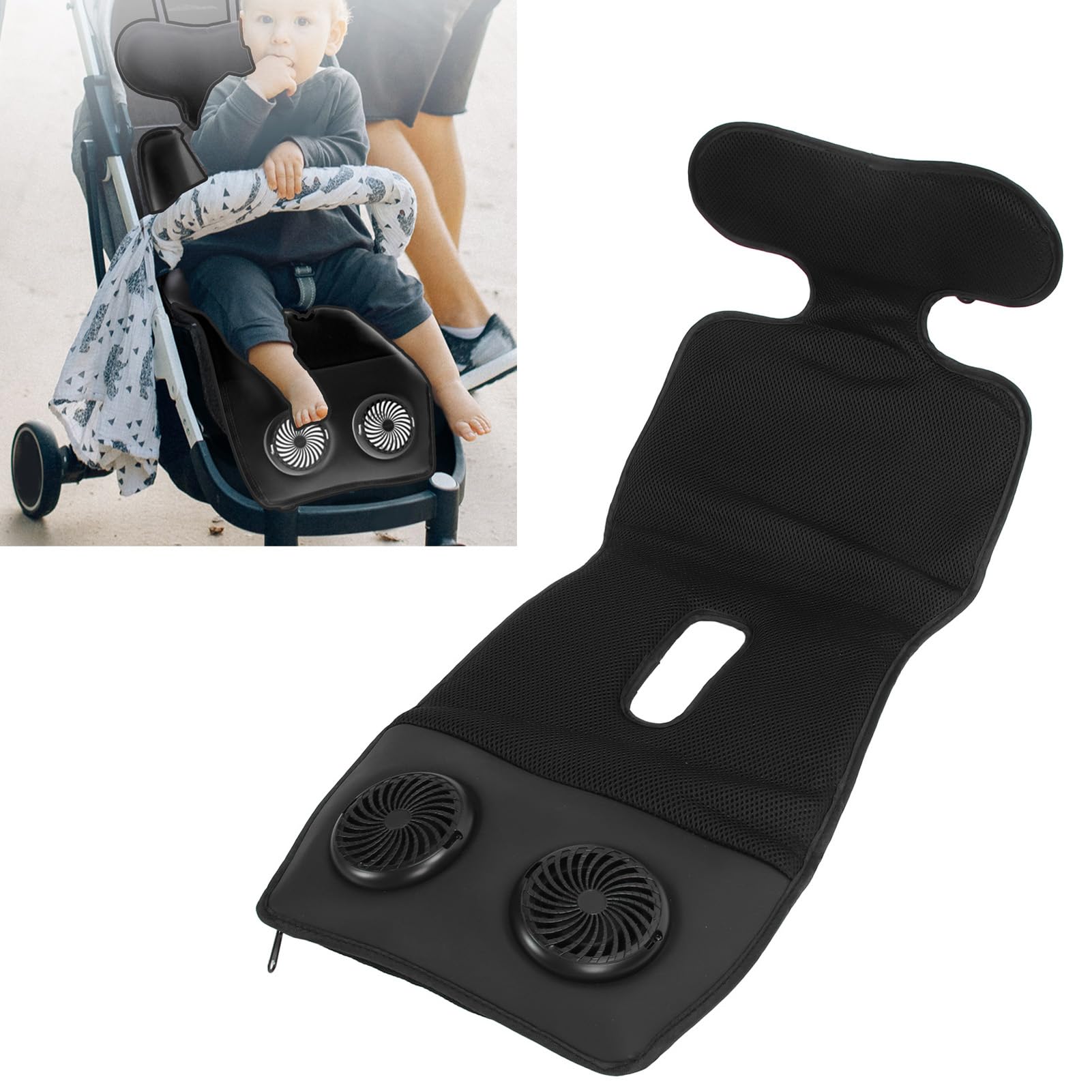 ViaGasaFamido Cojín Refrescante para Asiento de Coche, Cojín Universal Transpirable para Silla para Niños, Diseño Ergonómico, Uso Durante Todo el Año con Refrigeración Tecnológica para el Verano