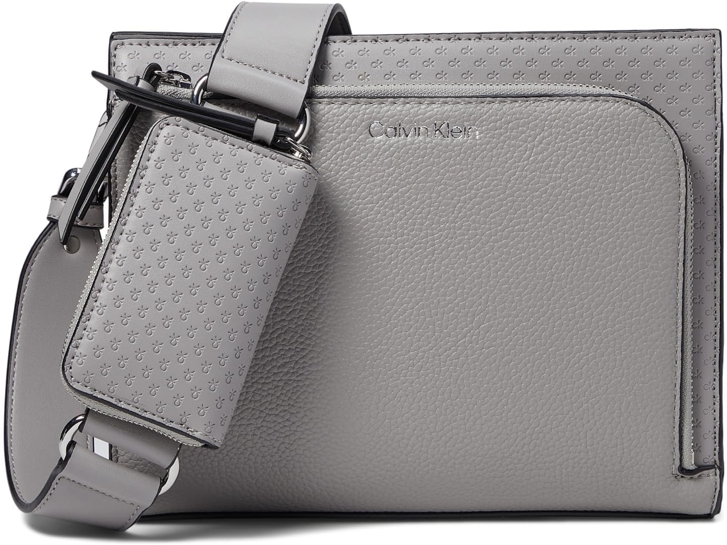 Calvin Klein Bay Crossbody - Bags for Women - Zippered Interior Pocket - Polyester Lining - Slip Pockets