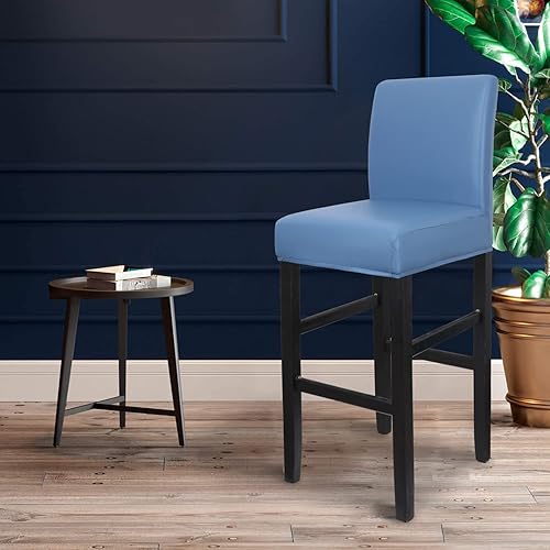 Miniatura 2 de un-brand SONNACH - Fundas impermeables de poliuretano para sillas de bar para sillas de altura de mostrador, fundas de silla de respaldo bajo (café,