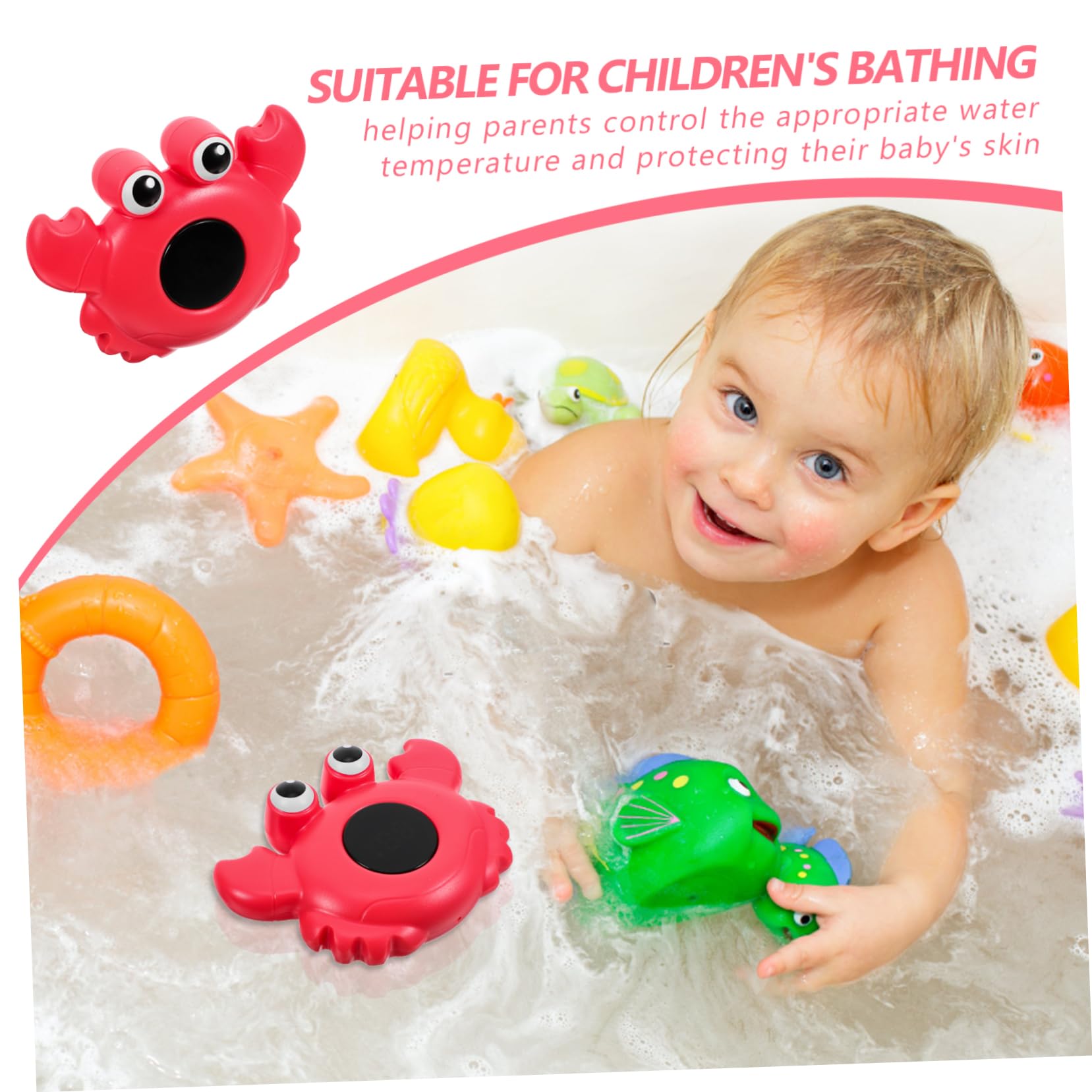 UPKOCH 4 Pezzi Giocattoli da Bagno per Neonati con Temperatura Piscina Digitale per Il Bagno dei Bambini