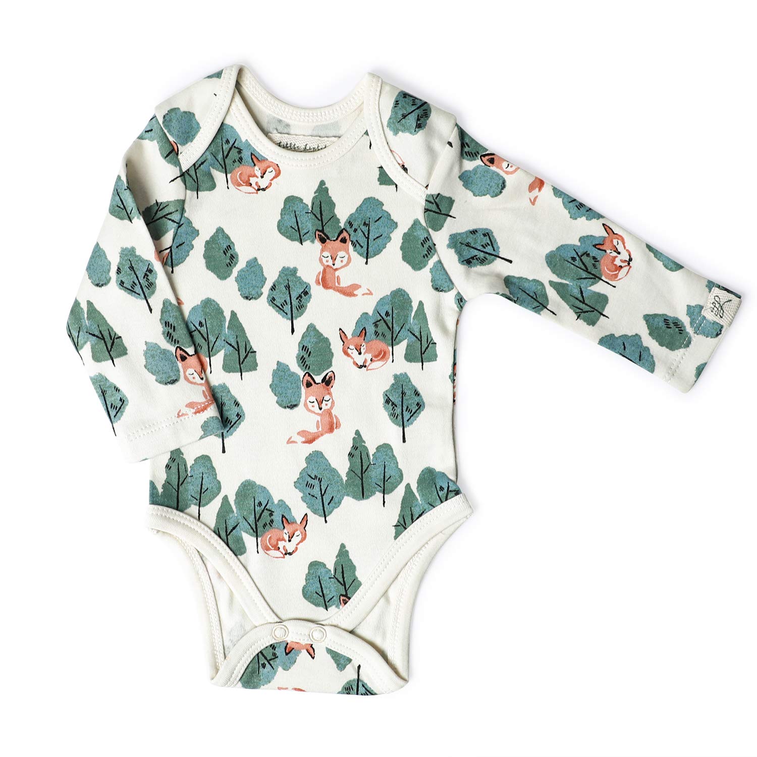 Itsyboo By Waterlemons 100% Organic Cotton Baby Full Sleeve Onesie Bodysuit- Crafty Fox Print