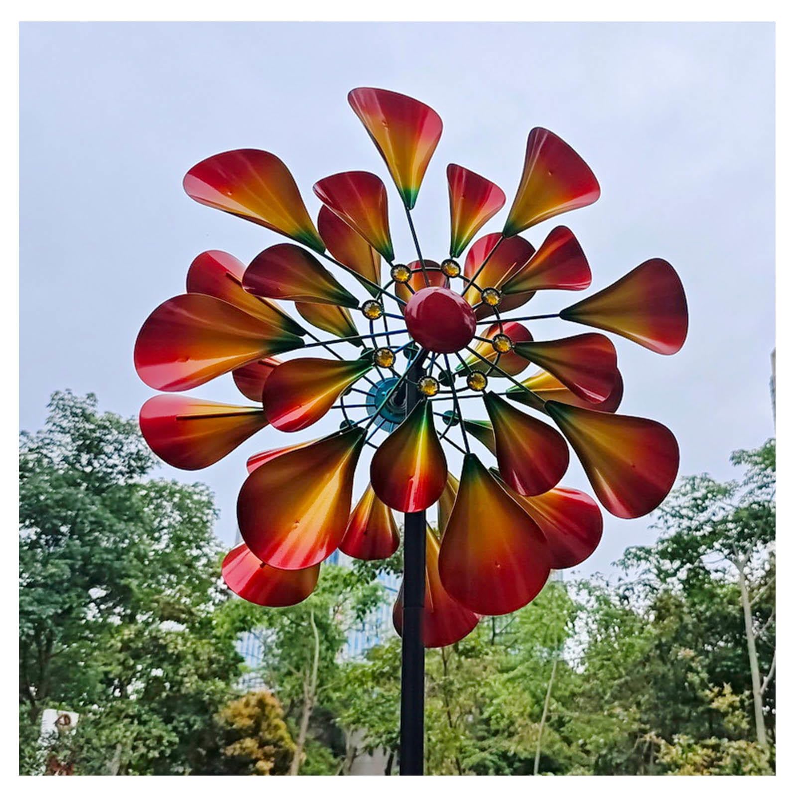 81in Wind Spinners Outdoor, Whirli Gigs for Yard Kinetic Wind Sculptures with Stake Garden Spinner for Patio,Pathway,Lawn Gifts for Family