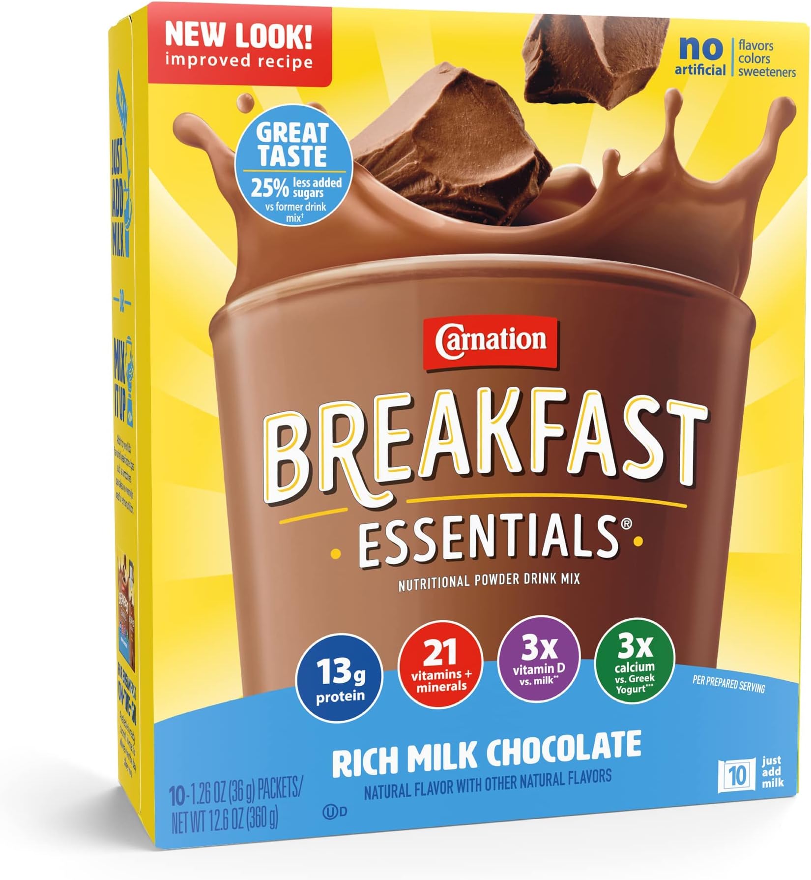 Carnation Breakfast Essentials Complete Nutritional Drink Chocolate 1.26 oz. Packet