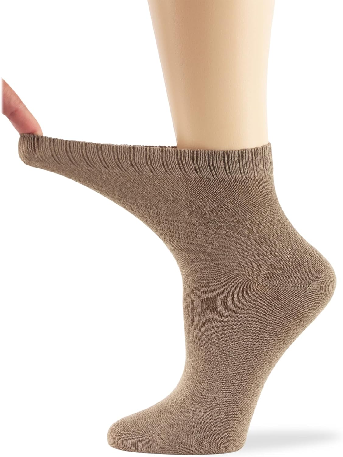 7BIGSTARS KINGDOM Women Diabetic Viscose From Bamboo Quarter Socks, 4 Pairs Extra Wide Seamless, Patterned Solid - Image 4