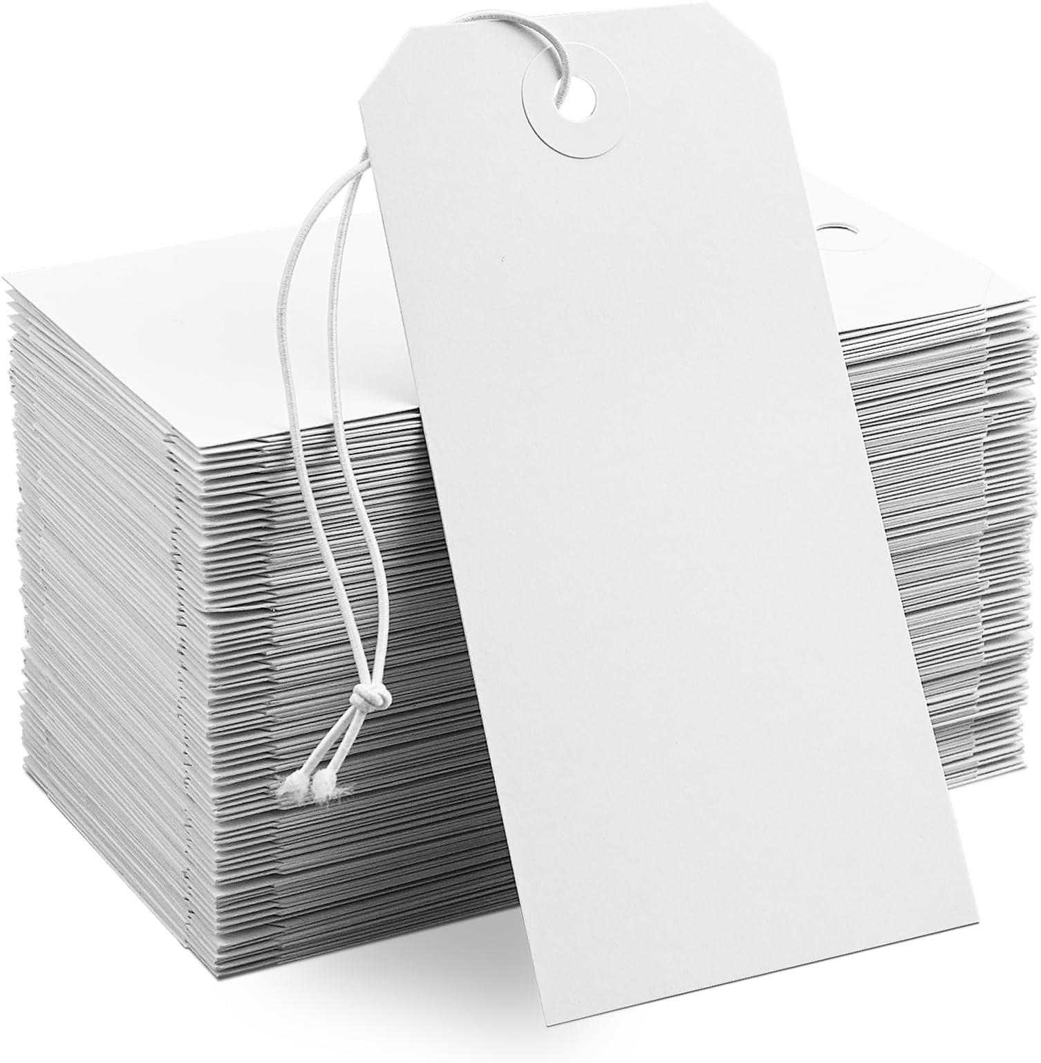 Amazon.com : 60 Pieces Blank Manila Shipping Tags with Elastic String ...