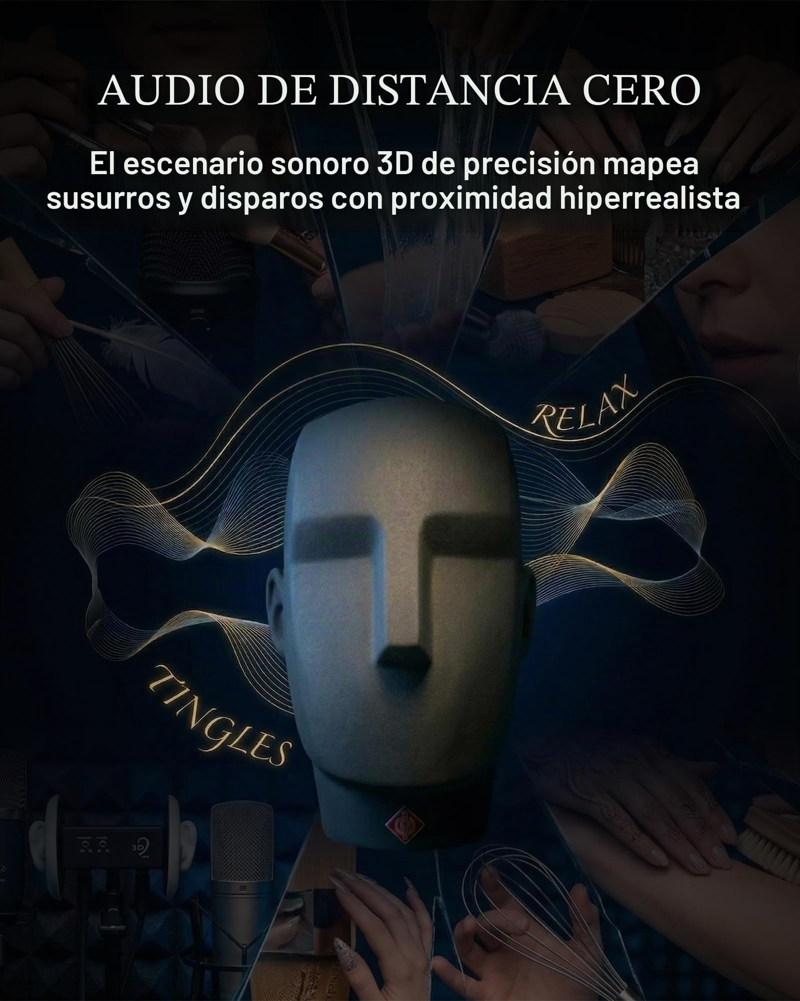 Final ZE500 - Auriculares inalámbricos ASMR Ultra pequeños, recomendados para dormir (gris oscuro)