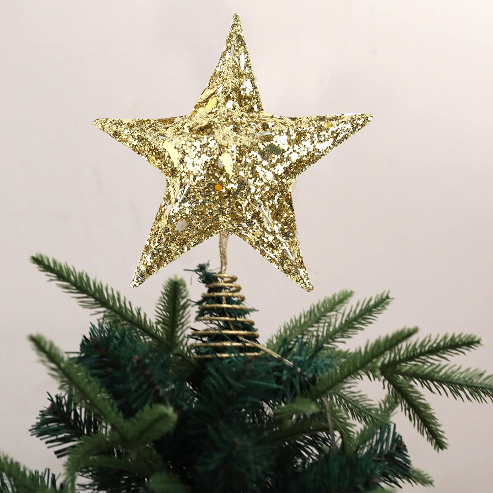 Amazon.co.jp: クリスマスツリースタートップクリスマススターキラキラ