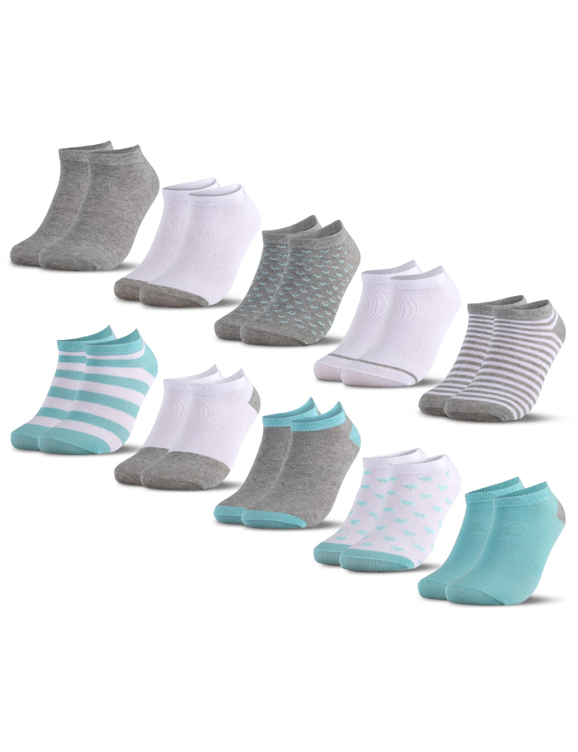 Occulto Jungen & Mädchen Sneaker Socken 10er Pack (Modell: Mikl)