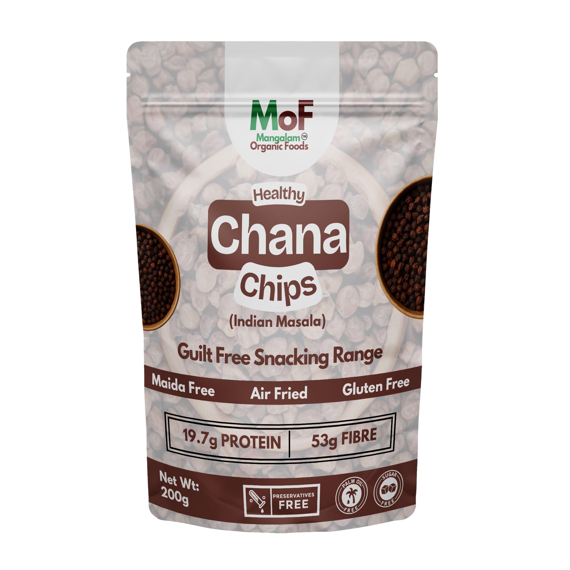 MOF Crunchy Kala Chana Chips Indian Masala 200g | Air fried, Gluten-Free & Guilt-Free Namkeen Snacks | Light, Crispy & Delicious Healthy Snacks for Adults and Kids-image-37