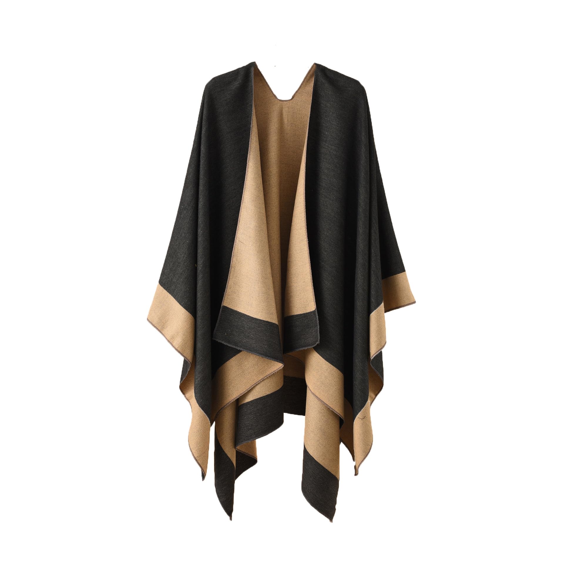 Sciarpa da Donna Poncho Invernale Elegante Caldo Scialle Poncho Mantella Sciarpe Aperte Sciarpe reversibili Scialle Inverno Autunno Regalo per Natale