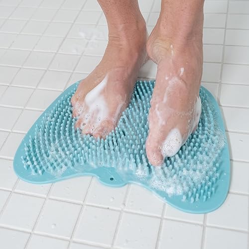 Juego de 2 alfombrillas de ducha y lavadora de espalda, cada limpiador de baño de silicona suave en nuestro asequible paquete de 2 proporciona