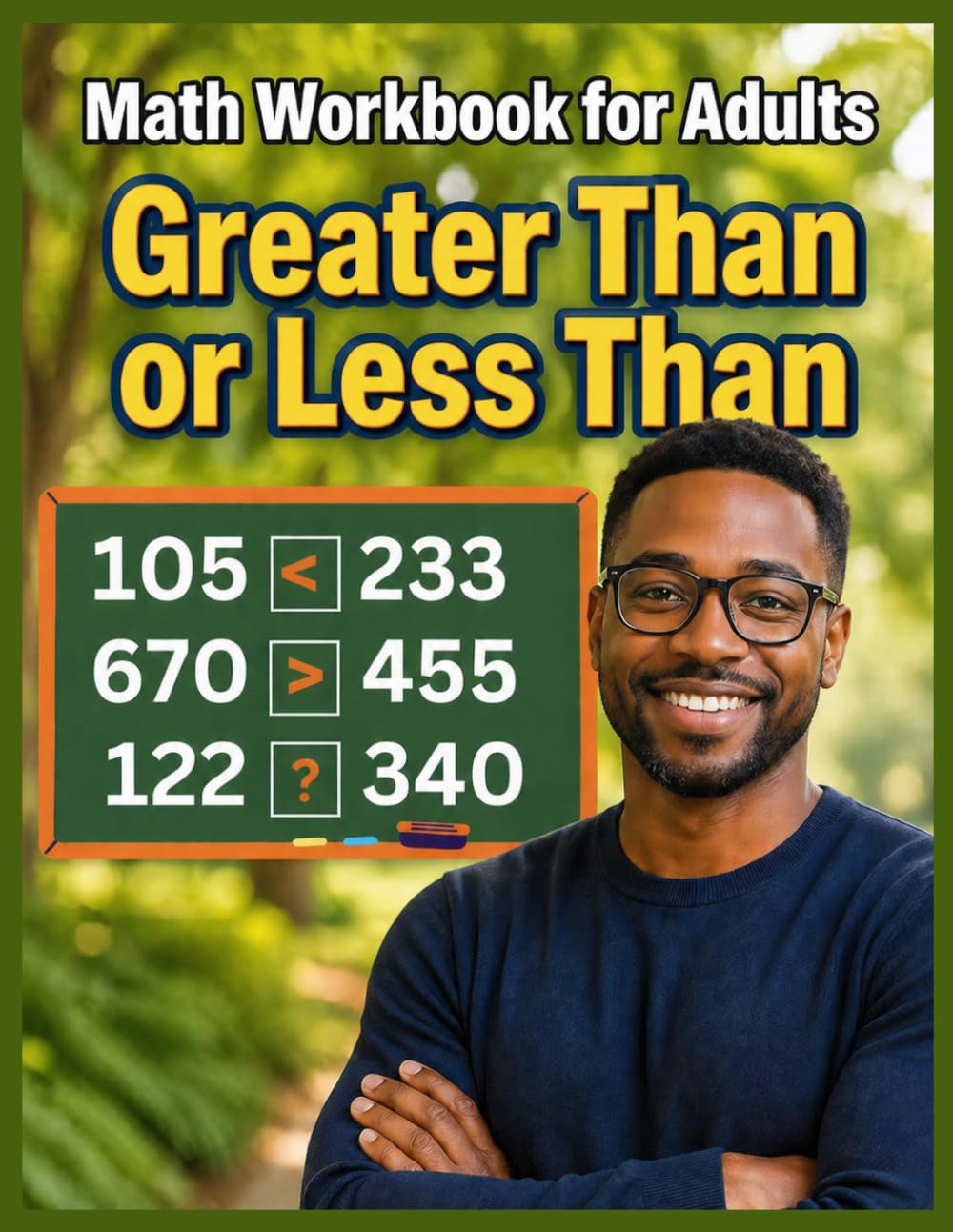 Math Workbook for Adults Greater Than or Less Than: Math Practice Workbook With Exercises, less than, equal to & greater than, Worksheets For Adults (Games & Activities Math)