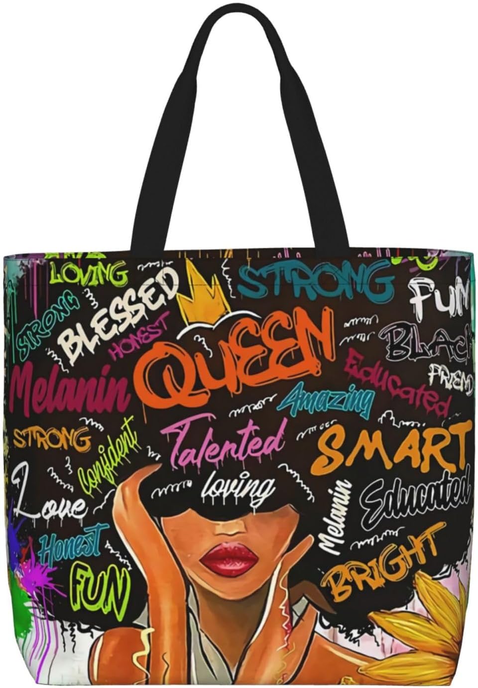 African Print Tote Bag for Women afro Magic Shoulder Handbag Large Capacity for Work Travel Picnic African Print Tote Bag for Women afro Magic Shoulder Handbag Large Capacity for Work Travel Picnic