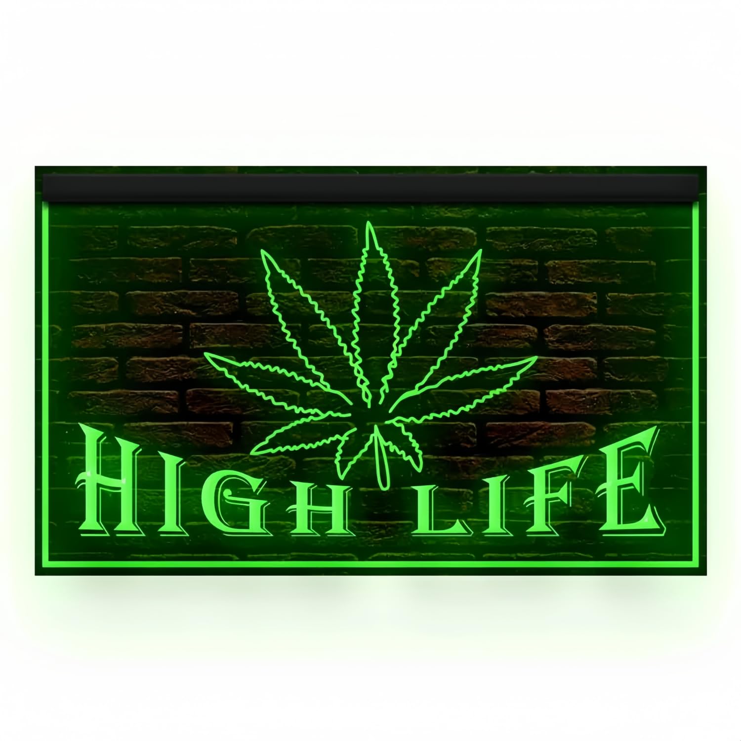 Green Leaf Neon Sign, Dimmable LED Light for Wall Decor, USB Powered Neon Lamp for Bar Man Cave Dispensary Store Hotel Party Decorations Unique Birthday Gift for Lover