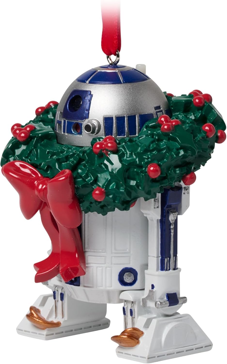 Disney Store Official R2-D2 Light and Sound Festive Hanging Ornament, Star Wars Droid, Christmas Tree Decoration, 8.5cm /3"