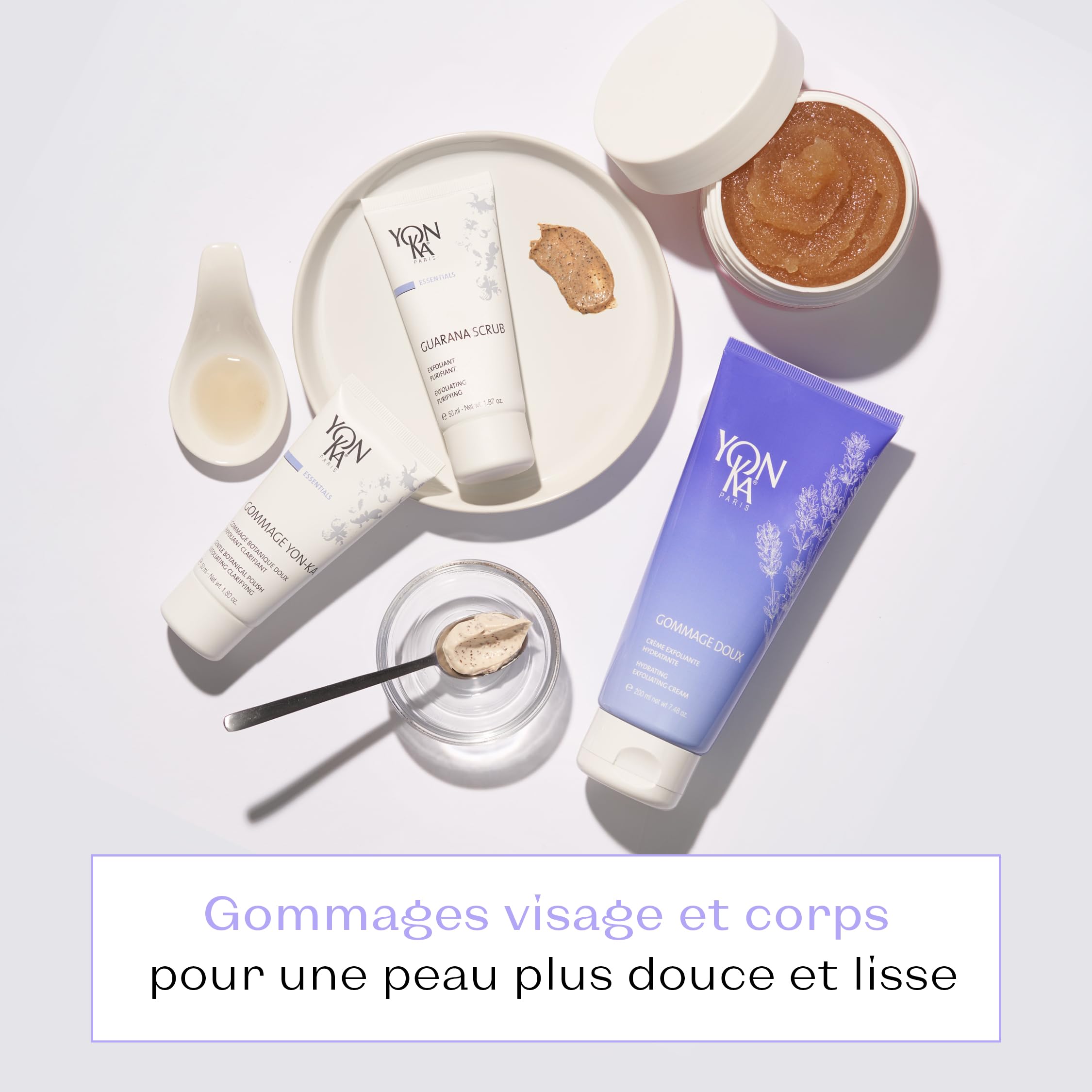 Gommage Botanique Yonka 50ml - Exfoliant Doux - Exfolie, Purifie, Resserre les Pores, Eclaircit - Texture sans grain pour les Peaux Sensibles - 94% d'Origine Naturelle