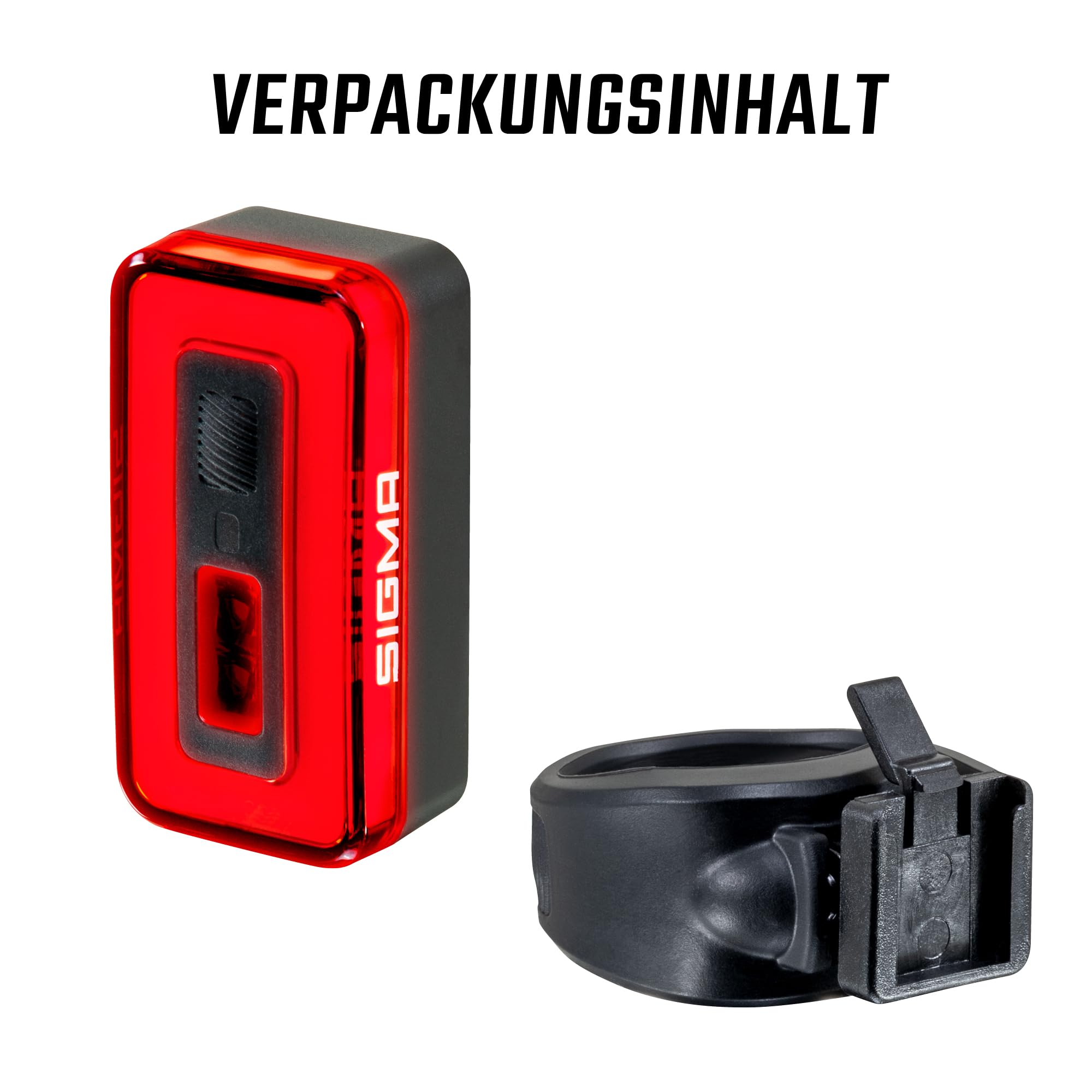 SIGMA HIRO 70 | StVZO zugelassenes COB-Fahrradrücklicht inkl. Bremslicht & Notfall-Bremslicht | USB-C Ladefunktion | 500 m Sichtweite | werkzeugfreie Montage