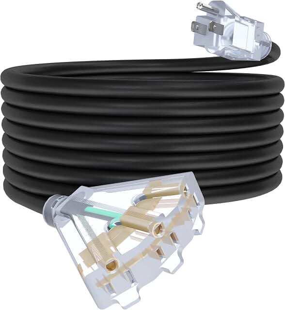25Ft 12/3 Outdoor Extension Cord with 3-Outlets