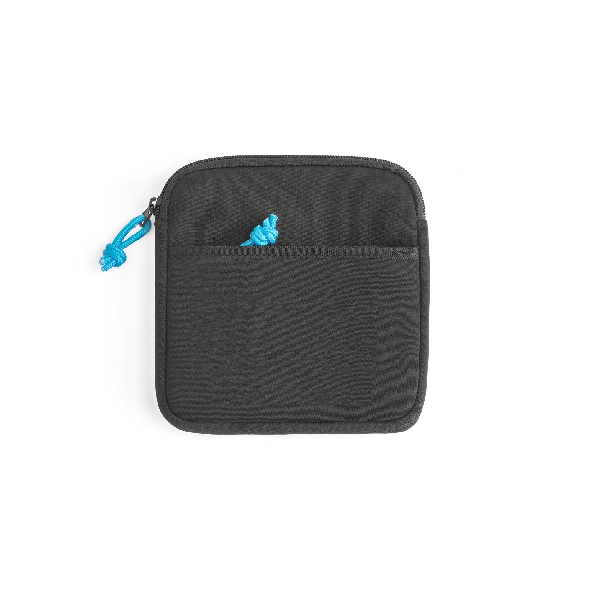 KANI 816139 Filter Holder Storage Case, Outer Dimensions: 5.5 x 5.5 x 1.0 inches (14 x 14 x 2.5 cm), Zipper Type, Includes Pocket for Small Items, Black, Neoprene