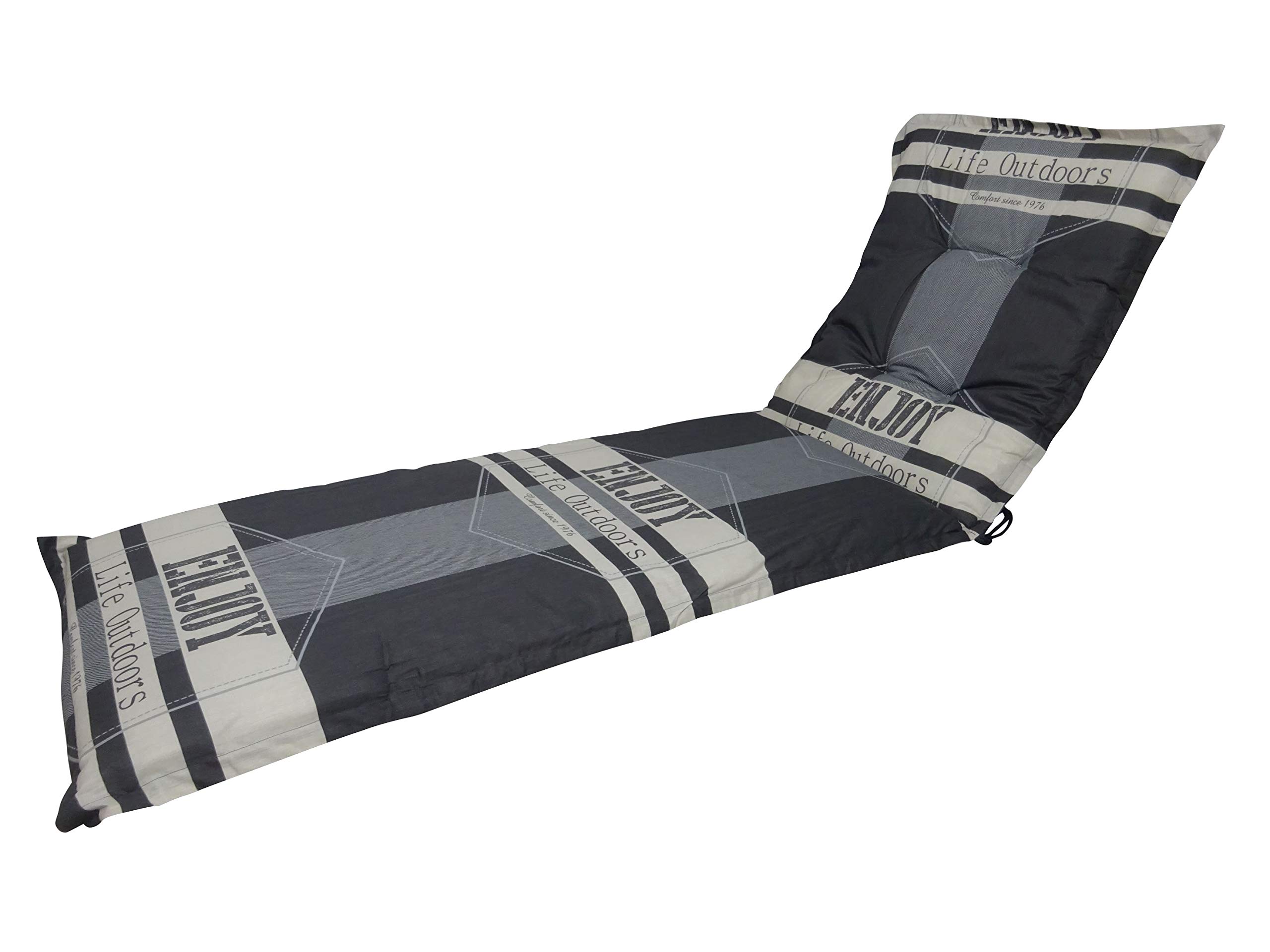 Madison 8 cm Luxus Rollliegenauflage F 331, Outdoor Grey, 200x60x8cm | Baumwollmischgewebe, Made in Europe
