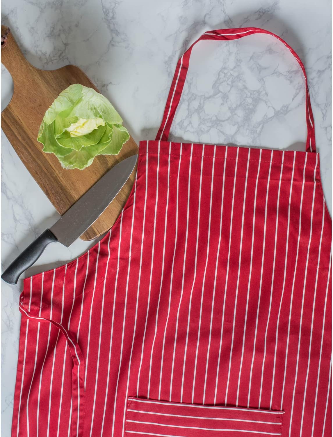 DII Professional and Commercial Grade, Chef Stripe Kitchen, Apron, Tango Red image 2