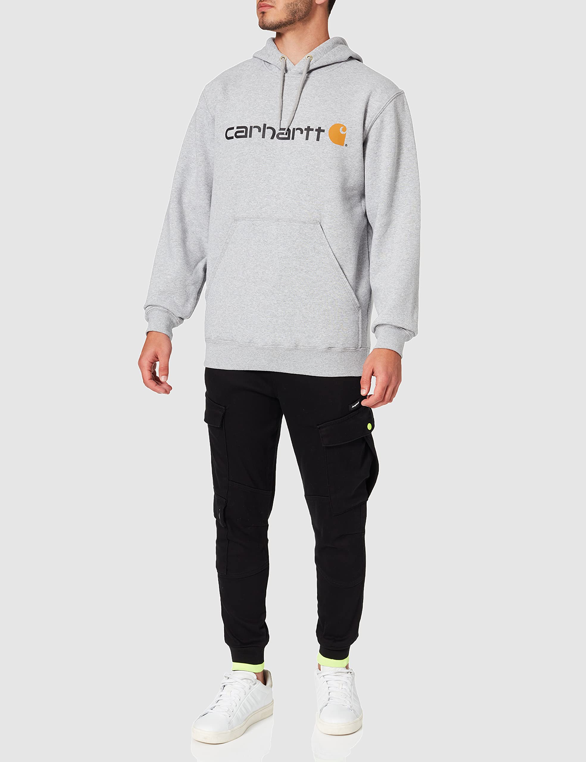 Image secondaire de Sweat-shirt Carhartt pour homme en gris chiné avec logo