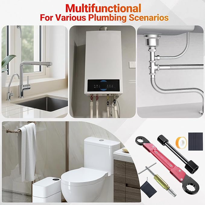 Kit de Llave de Válvula Angular Preciva 9 Piezas con 5 Lijas y Bolsa miniatura 6