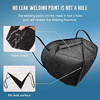 Vista 2 de 50 máscaras faciales de 5 capas de seguridad contra el polvo, transpirables y cómodas, desechables, máscara de protección respiradora