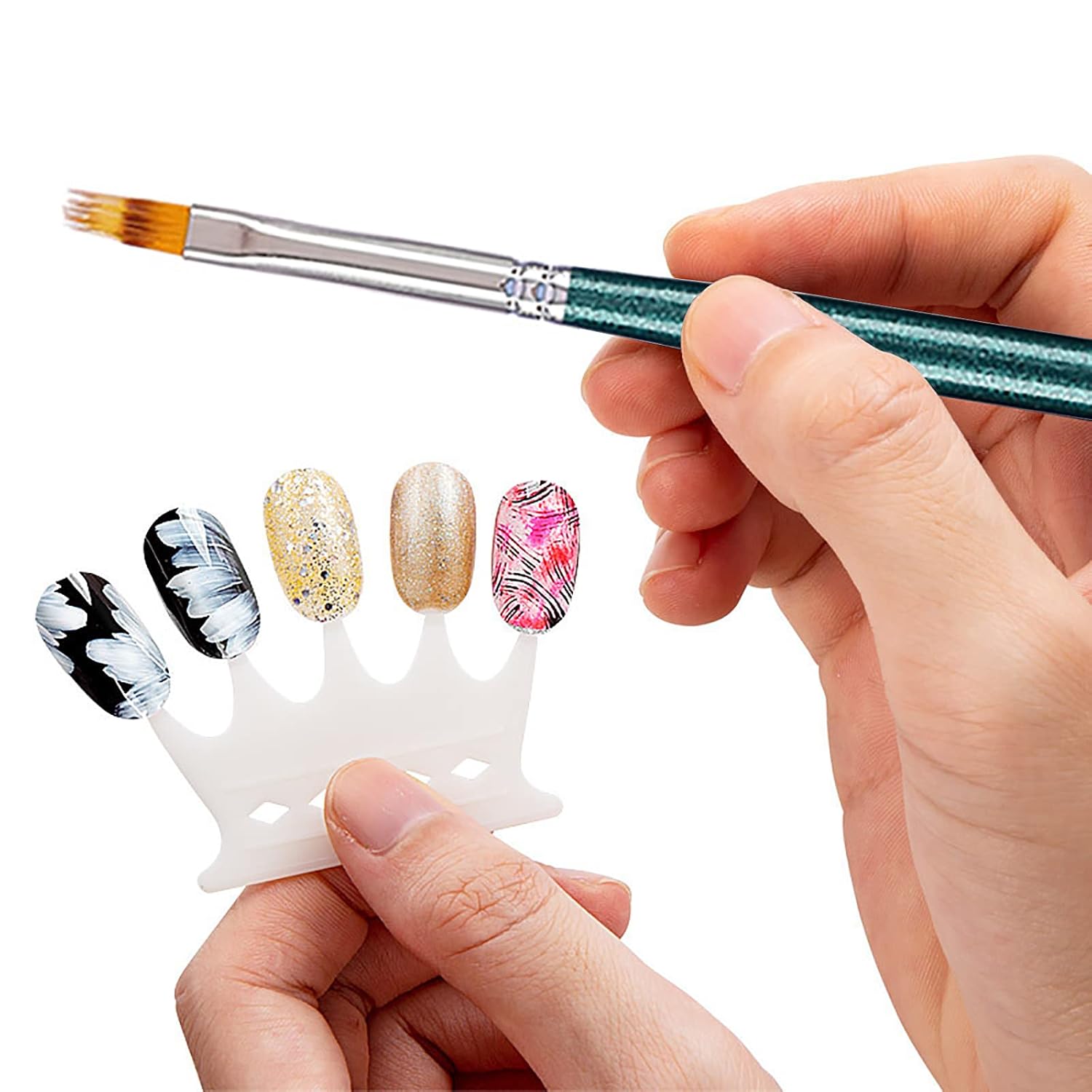 KAAGEE 3pcs Ombre Nail Brush Nail Paint Pen for Lace Line Gradient Color Ombre Brush for Gel Nails Manicure Pen Nail Art Brushes Nail Design Brushes Acrylic Nail Polish Tools