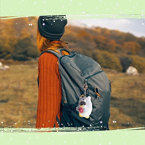 Miniatura 6 de Kigeli 3 llaveros de pingüino de peluche, diseño de animales de peluche, diseño de rana, conejo, perro, bonito colgante de animal para regalo