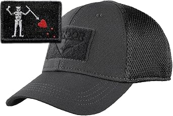 Condor MESH Fitted Tactical Cap Bundle - Blackbeard - Choose Size/Color