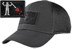 Condor MESH Fitted Tactical Cap Bundle - Blackbeard - Choose Size/Color