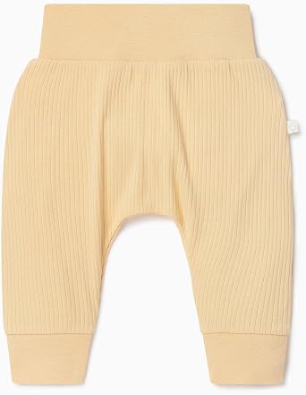MORI Baby Premium Stretchy Ribbed Joggers - Breathable Everyday Pants - Viscose from Bamboo - Elastic Waist Bottoms Toddlers