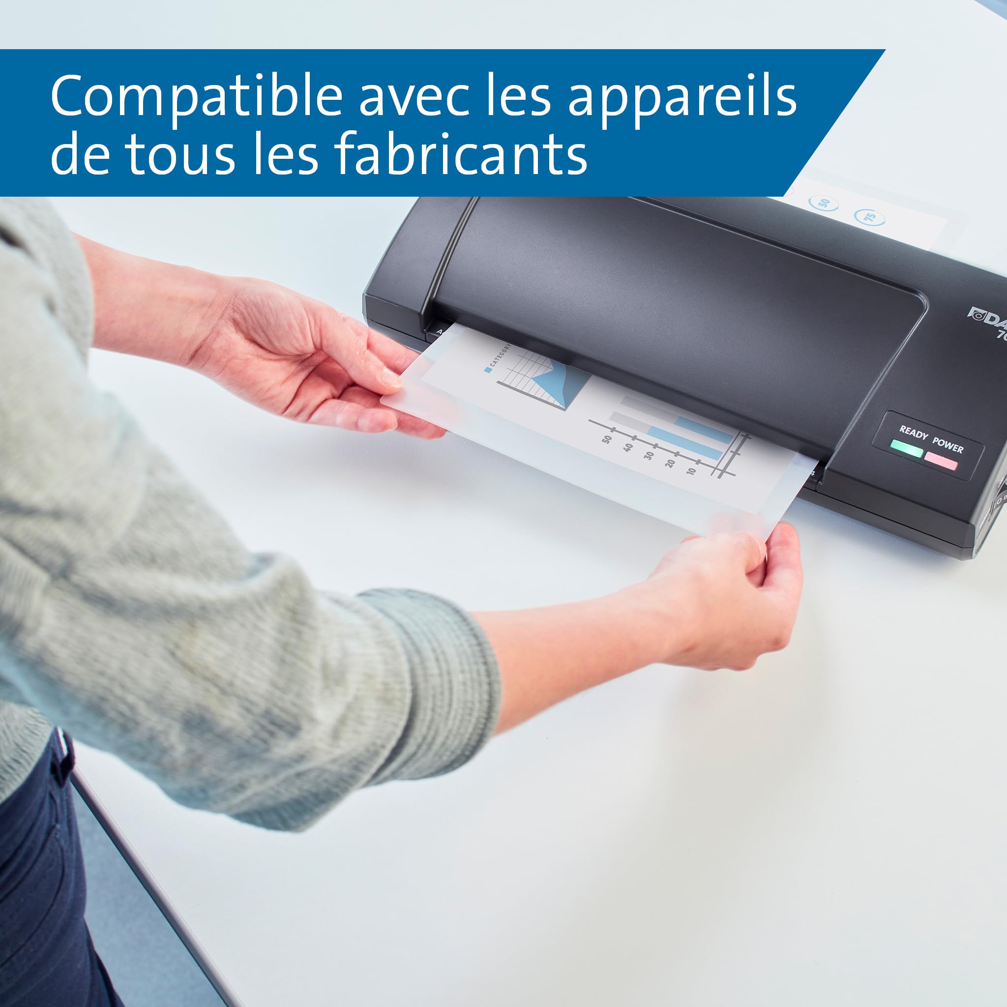 Dahle Bürotechnik Pochette A4 125 microns 216 x 303 mm 100 pièces