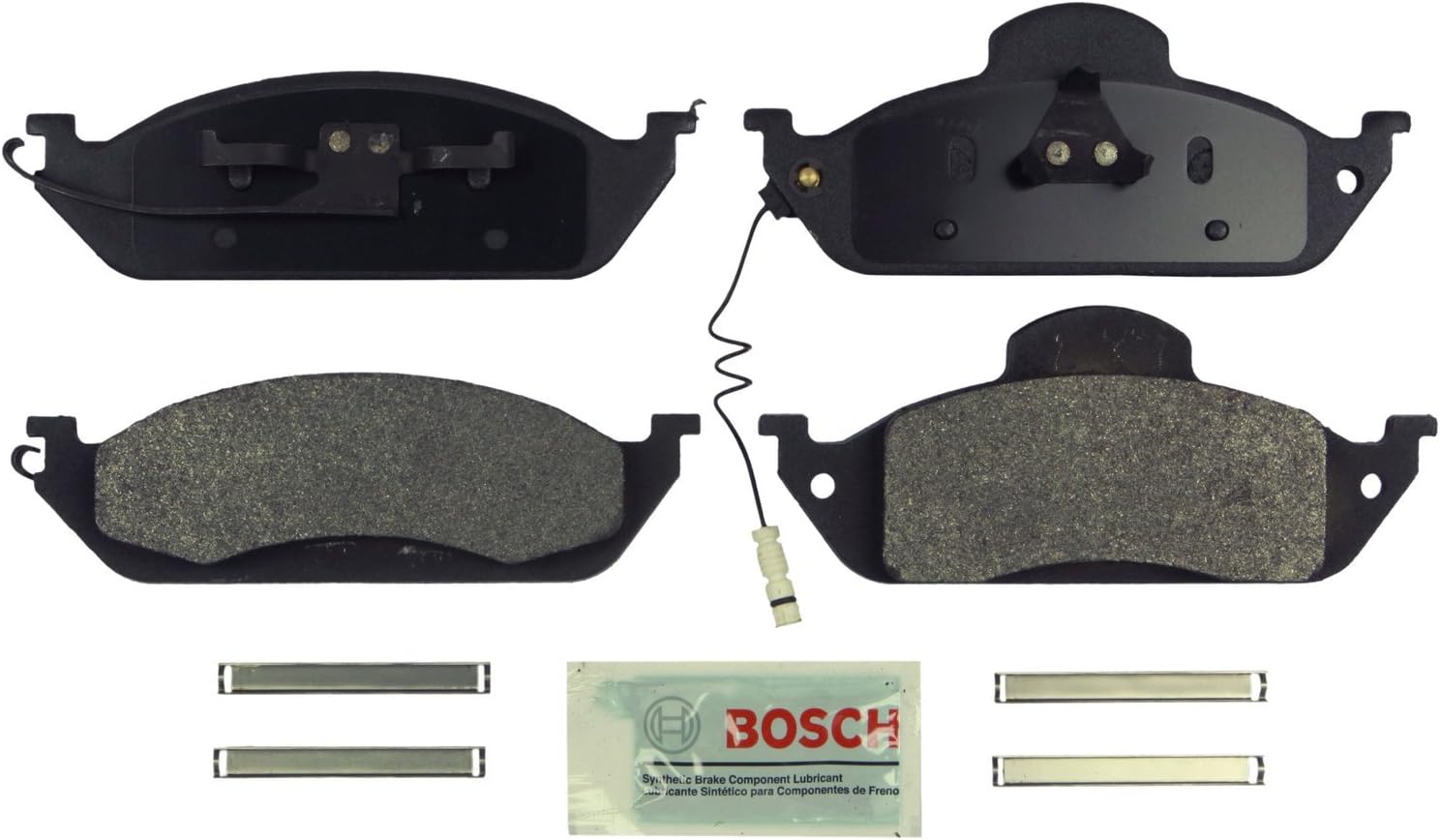 BOSCH BE760H Blue Semi-Metallic Disc Brake Pad Set With Hardware - Compatible With Select Mercedes-Benz ML320, ML350, ML430; FRONT