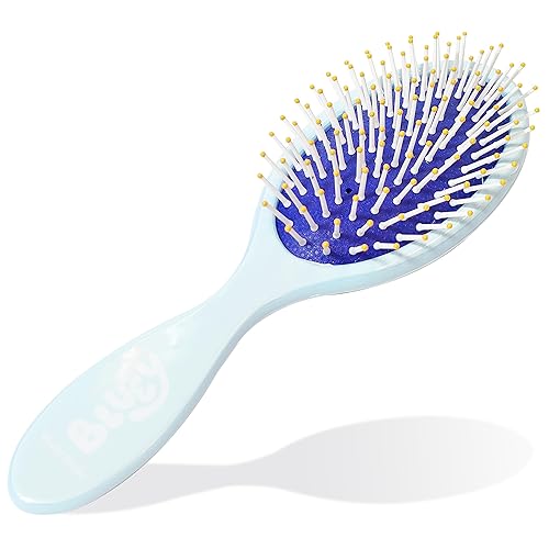 Miniatura 6 de Bluey - Juego de 5 piezas de accesorios para el cabello, 1 cepillo regular de 9 pulgadas para niñas + 4 coleteros azules para niños, accesorios para