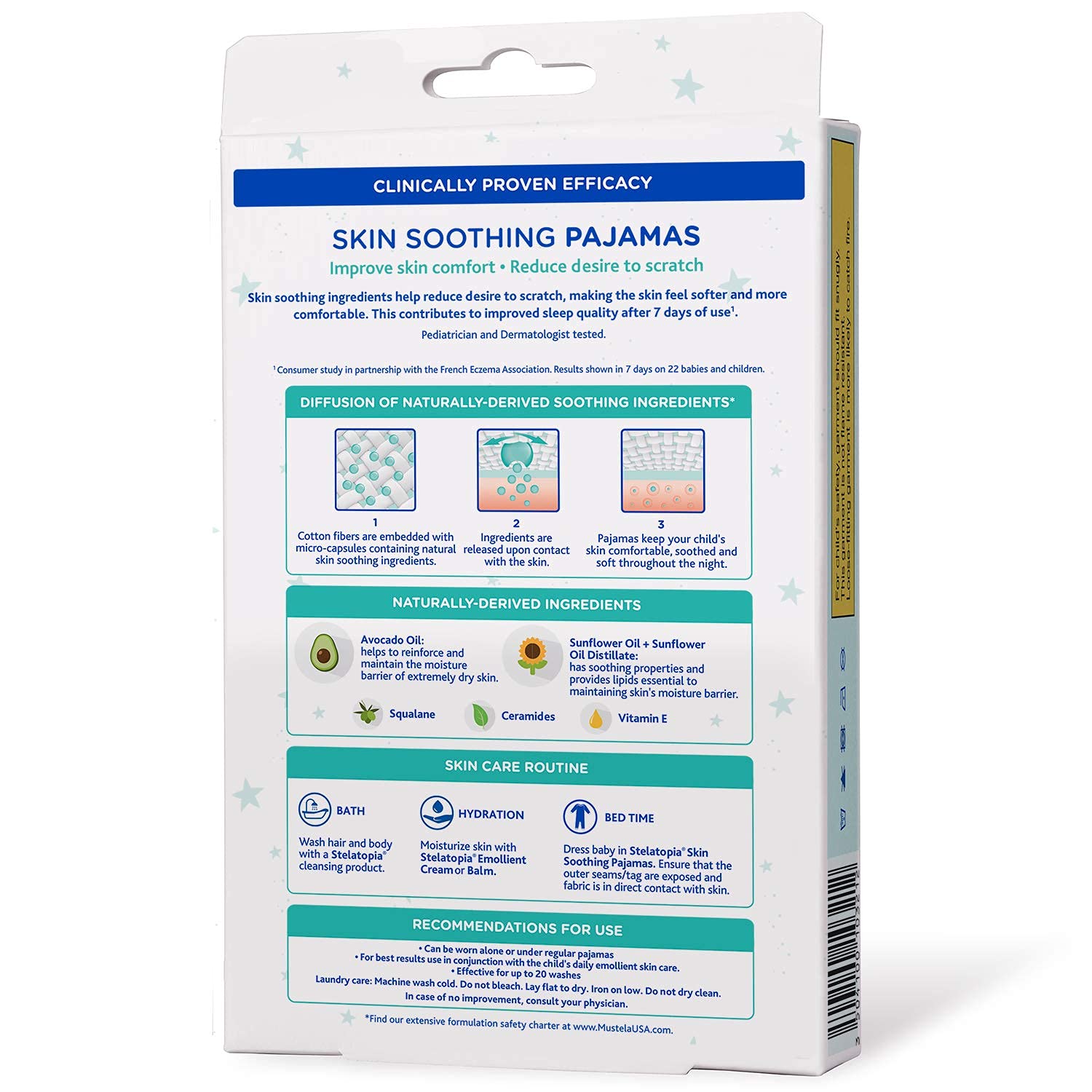 Mustela Stelatopia Skin Soothing Pajamas Baby Pajamas For Eczema