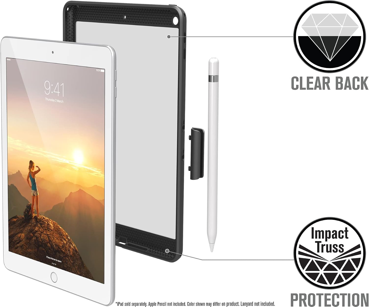 Flash Sale Catalyst iPad 9.7 Case 6th and 5th Generation Impact Protection, Drop Proof Shock Proof, Stealth Black